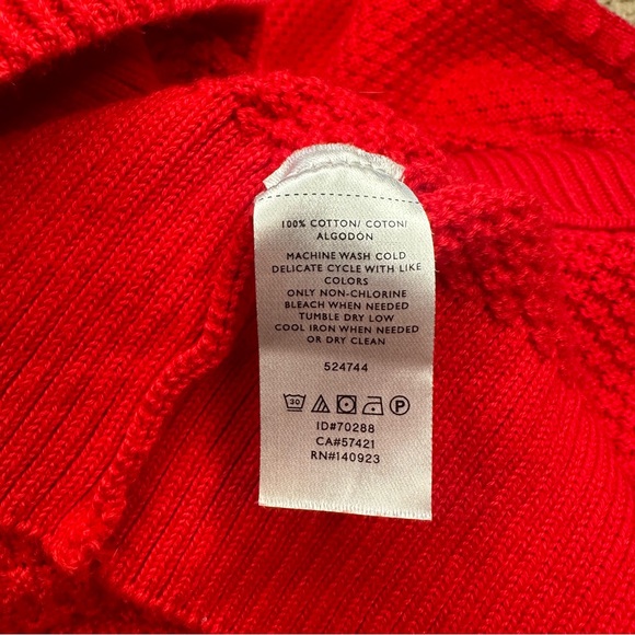 Red Loft Cotton Crochet Tunic Sweater XXL - Picture 5 of 7